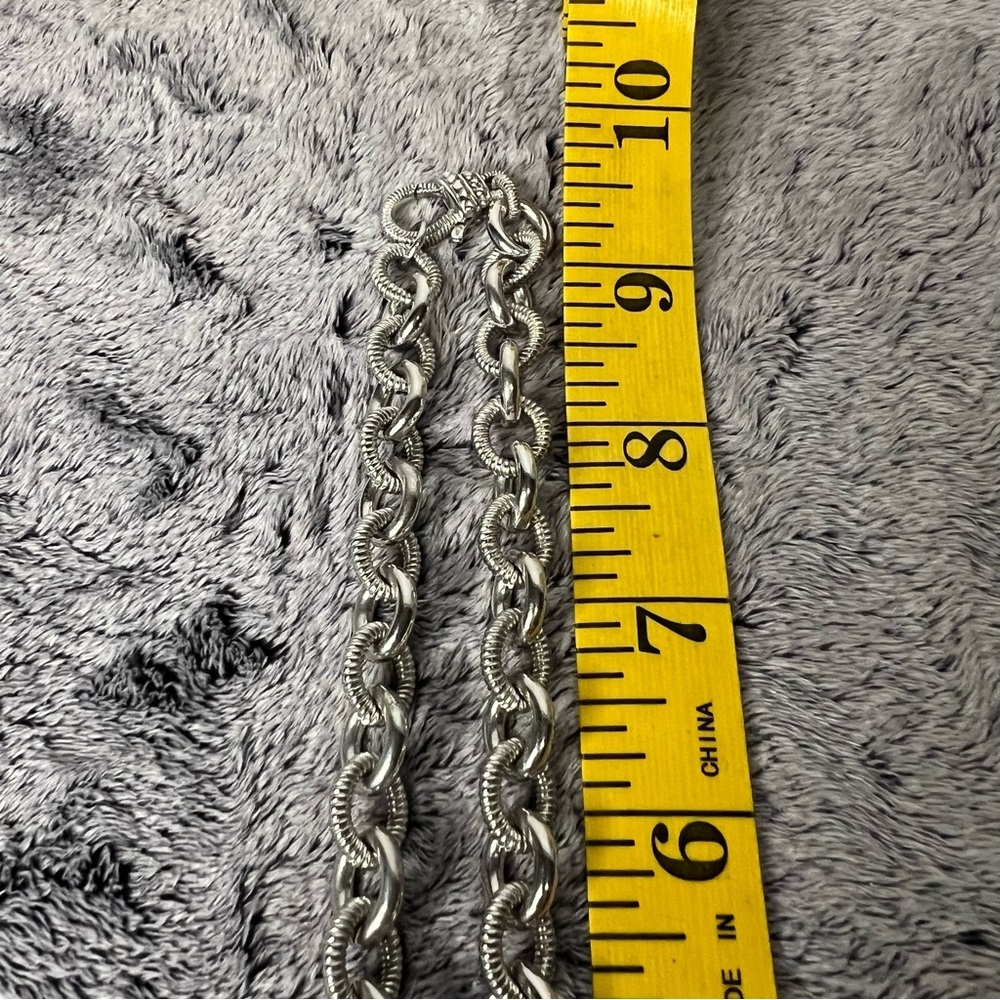 Judith Ripka Silver Link Chain Necklace 18in - Picture 2 of 7